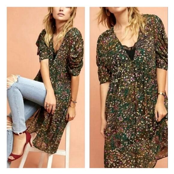 Akemi + Kin Anthropologie Valencia Floral Dress XS - Picture 1 of 10